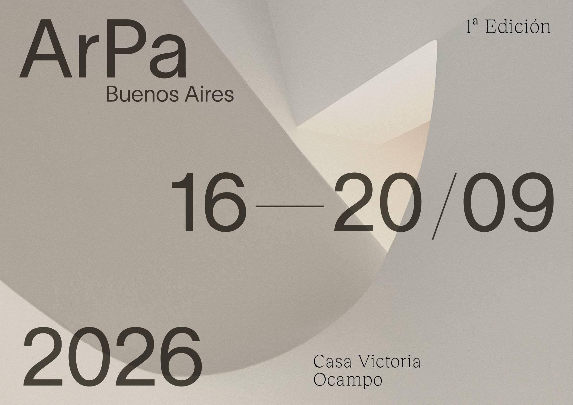 ArPa Buenos Aires · 1ª Edición · 16 al 20 de septiembre de 2026 · Casa Victoria Ocampo